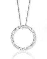 14K White Gold 1/5 Carat Diamond Circle of Life Pendant